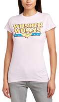 Thumbnail for your product : DC Comics Women's Official Wonder Woman Logo Crackle Crew Neck Short Sleeve T-Shirt,(Manufacturer Size:Medium)