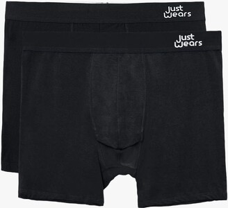 JustWears Boxer Briefs - Pack of 3, Anti Chafing No Ride Up Organic  Underwear for Men, Perfect for Everyday Wear or Sports like Walking  Cycling and Running, All Black