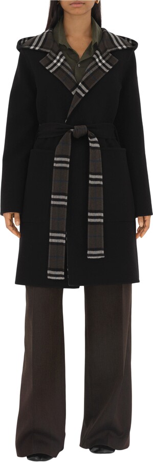 Burberry Mid-length Reversible Wool Car Coat