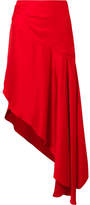 Thumbnail for your product : Monse Asymmetric Satin Midi Skirt - Red