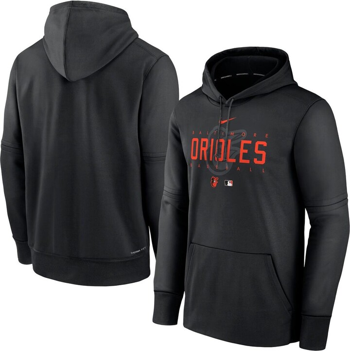 Nike Men's Black Baltimore Orioles Authentic Collection Pregame Performance  Pullover Hoodie - ShopStyle