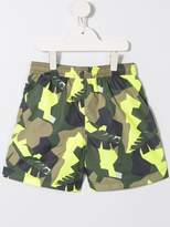 Thumbnail for your product : MSGM Kids drawstring camouflage shorts