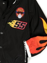 Thumbnail for your product : Stella McCartney Kids Multi-Patch Flame-Print Bomber Jacket