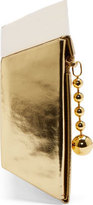 Thumbnail for your product : Undercover Gold Leather Runway Gold Pound Box Clutch