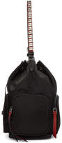 Thumbnail for your product : Prada Black Nylon Studded Bucket Bag