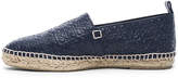 Thumbnail for your product : Loewe Anagram Embossed Leather Espadrilles