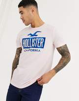 Thumbnail for your product : Hollister iconic print logo t-shirt in pink