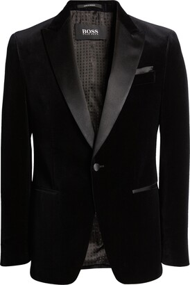 HUGO BOSS Black Velvet Tuxedo Jacket - ShopStyle Sport Coats & Blazers