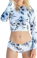 Thumbnail for your product : Pink Queen Women's Long Sleeve Boyley Cropped Rash Guard Surfing Suit XL