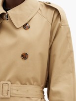 Thumbnail for your product : Vetements Logo-patch Gabardine Trench Coat - Beige
