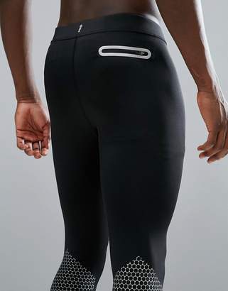 New Look Sport Reflective Tights With Print In Black