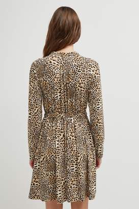 French Connection Leopard Jersey Shirt Dress