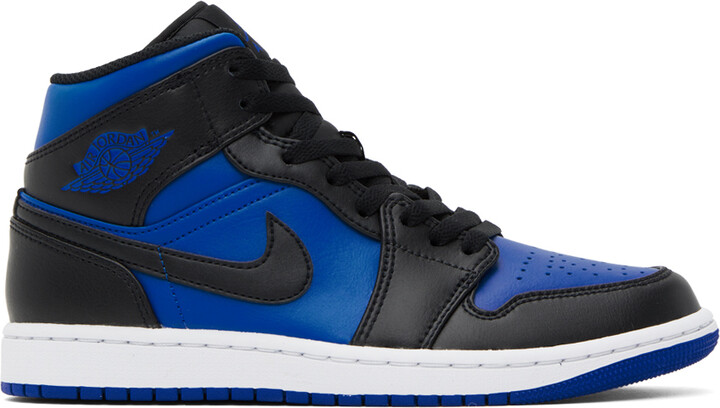 Nike Jordan Blue & Black Air Jordan 1 Sneakers - ShopStyle