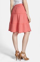 Thumbnail for your product : Caslon Drawstring Waist Tiered Linen Skirt (Regular & Petite)