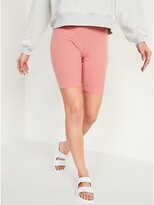 Thumbnail for your product : Old Navy High-Waisted Rib-Knit Long Biker Shorts For Women -- 9-Inch Inseam