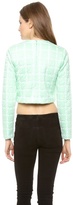 Thumbnail for your product : Alexander Wang T by Grid Jacquard Neoprene Longsleeve Top