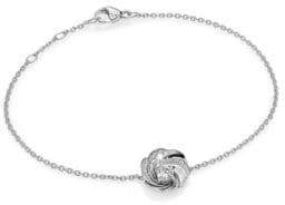 De Beers Aria Diamond & 18K White Gold Chain Bracelet