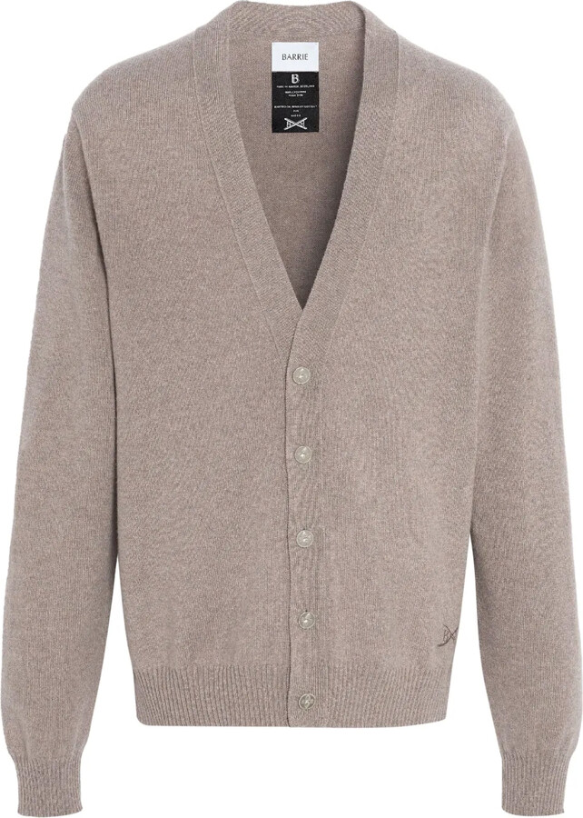 Barrie Logo-Appliqué Cashmere Cardigan