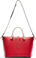 Thumbnail for your product : Chloé Tan & Red Leather Baylee Medium Bag