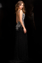 Thumbnail for your product : Scala 48687 Embellished Evening Gown with Side Slit