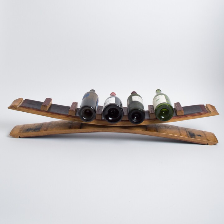 Etsy Hourglass Wine Stave Rack 7 Bottle
