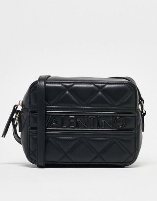 Valentino Bags Ada quilted embossed cross body bag with chain strap in black