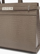 Thumbnail for your product : Saint Laurent Manhattan Medium Croc-effect Leather Tote Bag - Grey