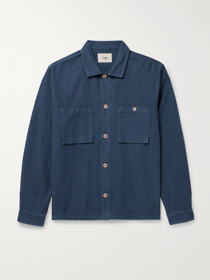 Folk Patch Cotton-Moleskin Overshirt