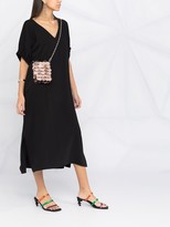 Thumbnail for your product : P.A.R.O.S.H. draped sleeves V-neck midi dress