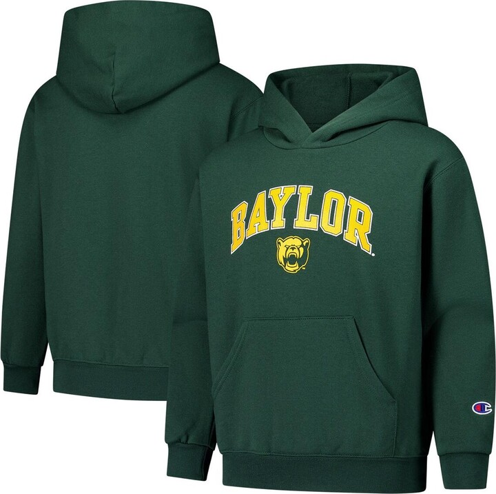 Champion Big Boys and Girls Green Baylor Bears Campus Pullover Hoodie