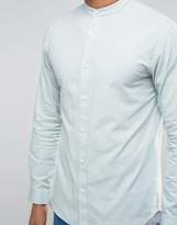 Thumbnail for your product : Selected Shirt In Regular Fit With Grandad Collar