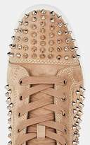 Thumbnail for your product : Christian Louboutin Men's Louis Flat Spiked Suede Sneakers - Beige, Tan