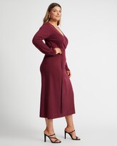 Thumbnail for your product : Atmos & Here Atmos&Here Curvy - Women's Purple Midi Dresses - Kartya Knit Midi Dress - Size 26 at The Iconic