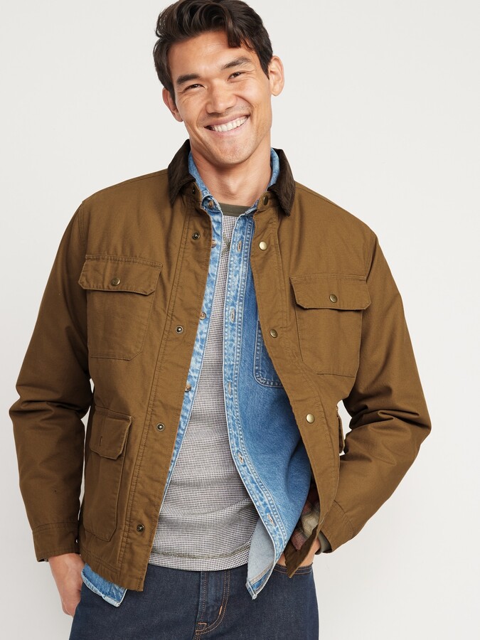 Old Navy Canvas Cozy-Lined Barn Coat for Men - ShopStyle Jackets