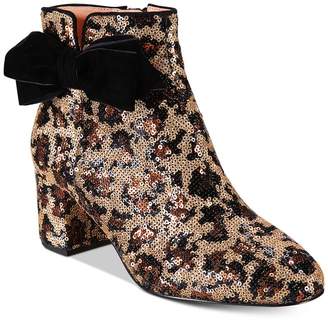 Kate Spade Leopard Print Langley Bow Booties