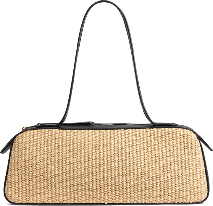 KHAITE Simona Faux Raffia Shoulder Bag