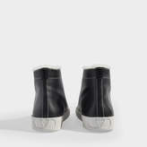 Thumbnail for your product : Valentino Garavani High-Top Sneakers With Go Logo Detail In Black And White Leather