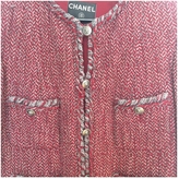 Thumbnail for your product : Chanel Burgundy Cotton Biker jacket
