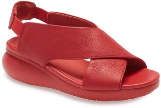 camper red sandals