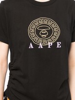 Thumbnail for your product : AAPE BY *A BATHING APE® ruched logo-embroidered T-shirt