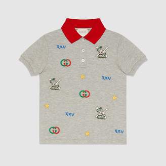 Gucci Children's embroidered polo