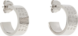 【MM6 MAISON MARGIELA】SILVER NEW NUMERICAL LOGO EARINGS MM6 MAISON MARGIELA Silver New Numerical Logo Earrings
