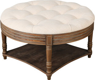 Latitude Run Round Ottoman Coffee Table