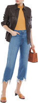 Thumbnail for your product : J Brand Cropped Distressed High-rise Straight-leg Jeans