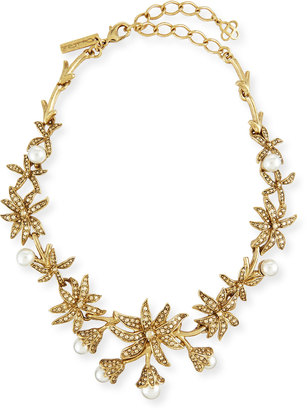 Oscar de la Renta Swarovski® Pearl Flower Necklace