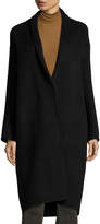 Thumbnail for your product : Vince High-Collar Crossover-Front Wool Top Coat
