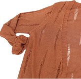Thumbnail for your product : Choies Khaki Destreoyed Open Front Long Cardigan