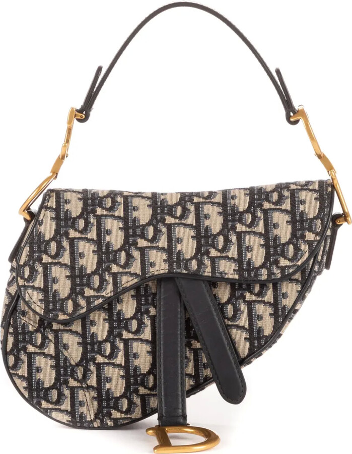 Christian Dior Pre-Owned Oblique-canvas Saddle bag