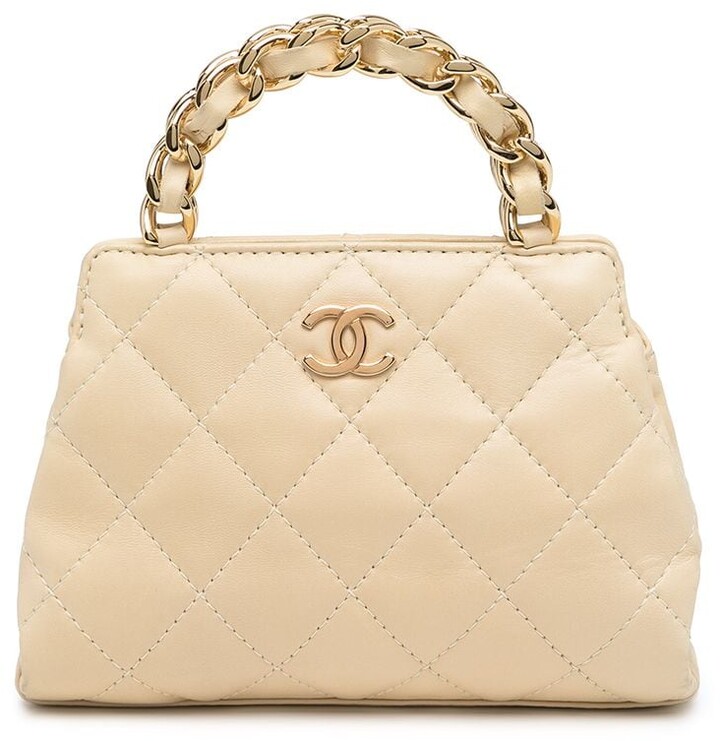 Chanel Pre Owned 2004 CC diamond-quilted handbag - ShopStyle Tote Bags