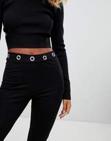 Thumbnail for your product : ASOS Design Skinny Trousers with Eyelet Waist